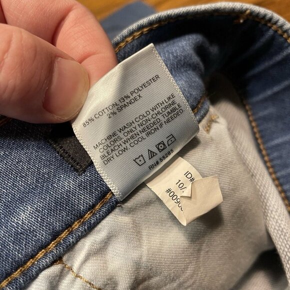 Express Womn 8 Medium Wash Luxe Comfort Knit Stretch Super High Rise Jogger Jean - Picture 11 of 11